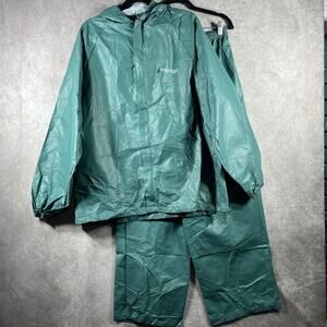 Froggs Toggs Ultra-Lite2 Waterproof Rain Suit Mens Medium‎ Green 2-Piece Set
